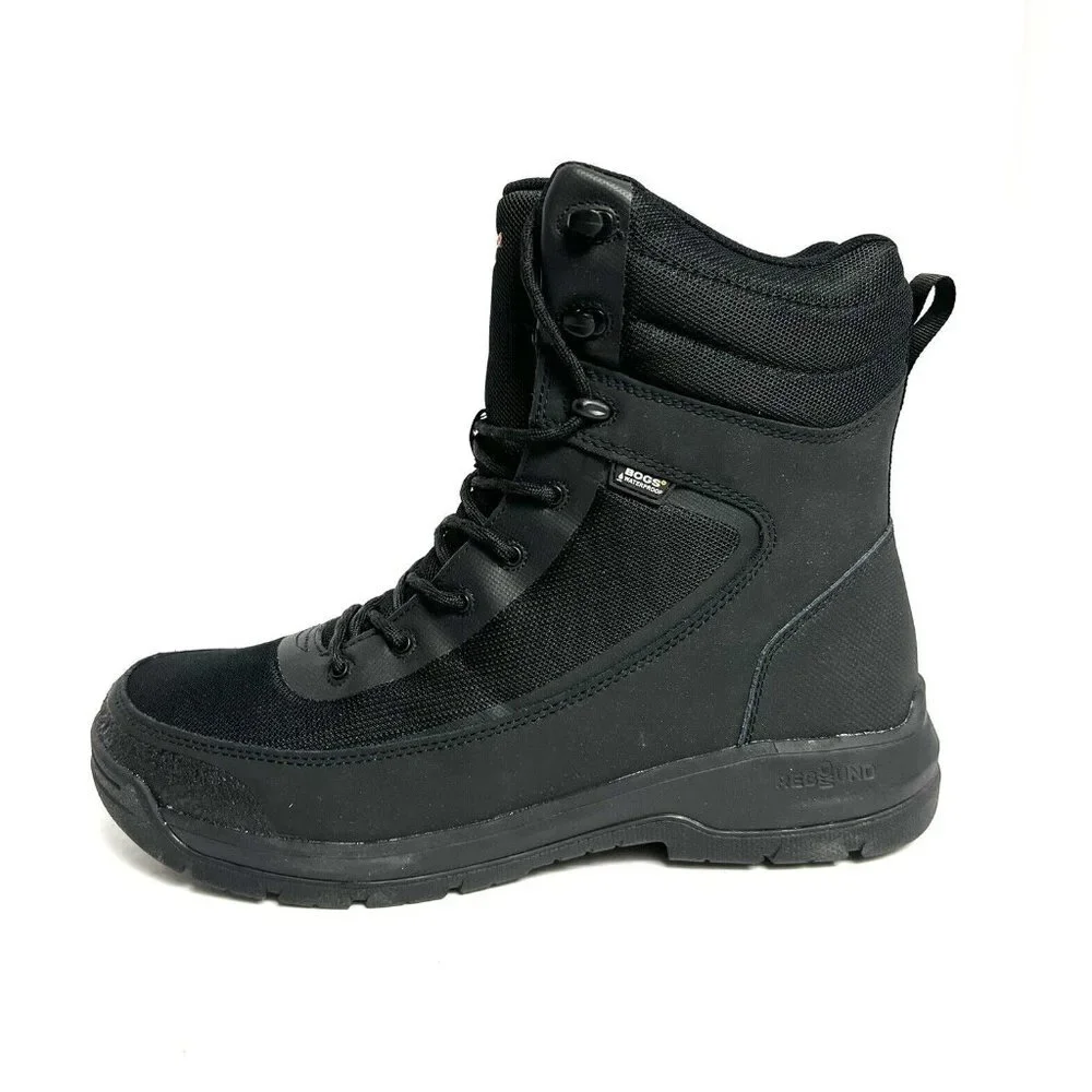 Bogs Mens Shale 8” Glaciergrip Waterproof Boot Black 13 M